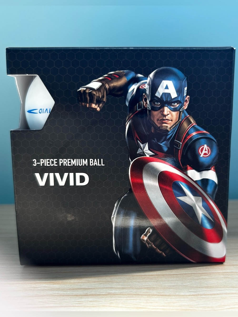 Volvik Marvel Avengers Captain America Vivid 3-Piece Golf Balls 4-Pack NEW